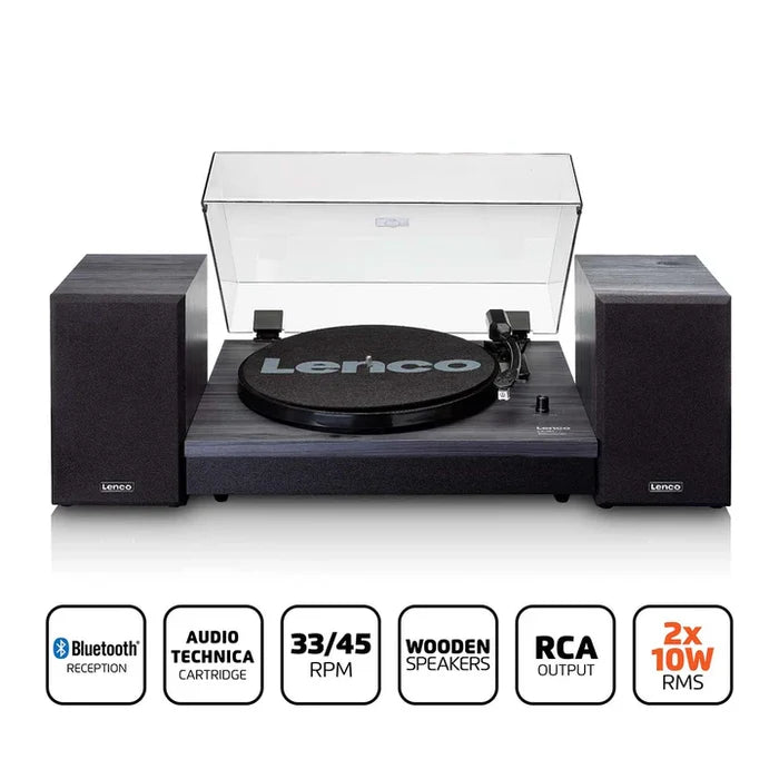 Lenco LS-301 Giradischi amplificato a 2 velocità (33/45) con Bluetooth