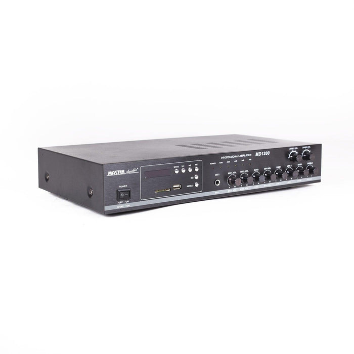 Master Audio MD1200 Amplificatore PA a 100V amplimixer 2 zone con lettore MP3 - TechSoundSystem.com