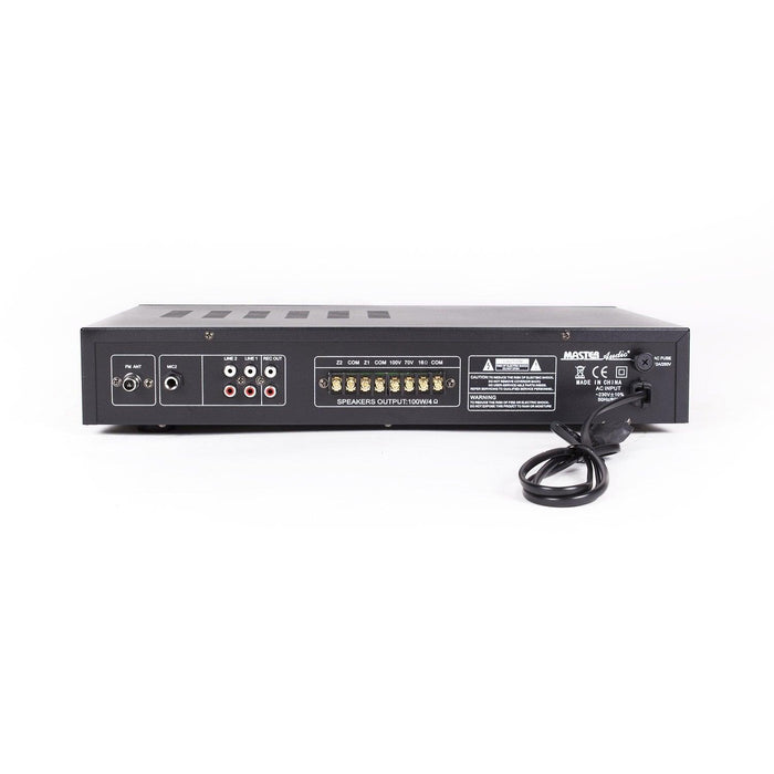 Master Audio MD1200 Amplificatore PA a 100V amplimixer 2 zone con lettore MP3 - TechSoundSystem.com