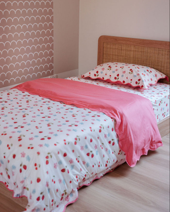 Matching King Single Quilt Cover & Waterproof Pillowcase Set - Evie