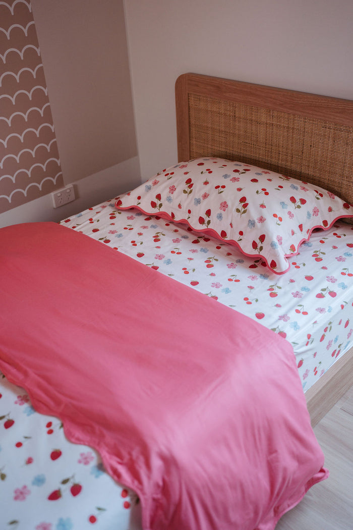 Matching King Single Quilt Cover & Waterproof Pillowcase Set - Evie