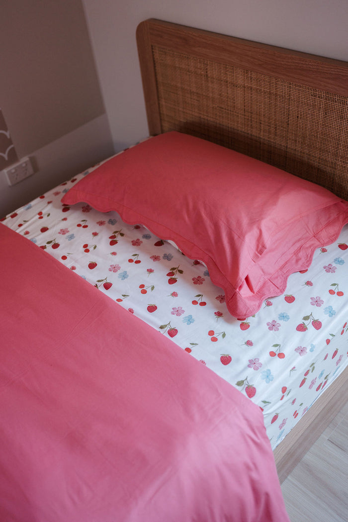 Matching King Single Quilt Cover & Waterproof Pillowcase Set - Evie