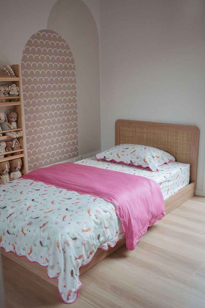 Matching Single Quilt Cover & Waterproof Pillowcase Set - Quinn