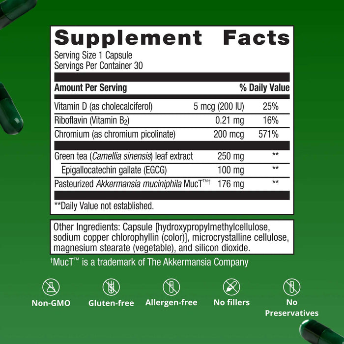 Metagenics UltraFlora Healthy Weight with Akkermansia Ingredients