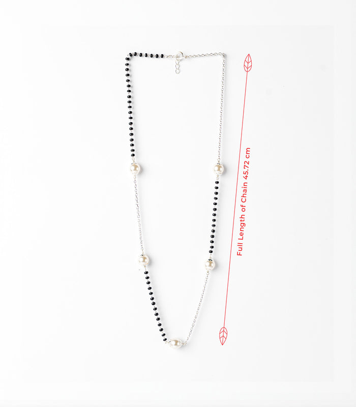 Mixed Style Pearl Mangalsutra (Silver)