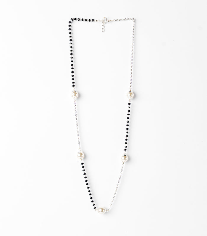 Mixed Style Pearl Mangalsutra (Silver)