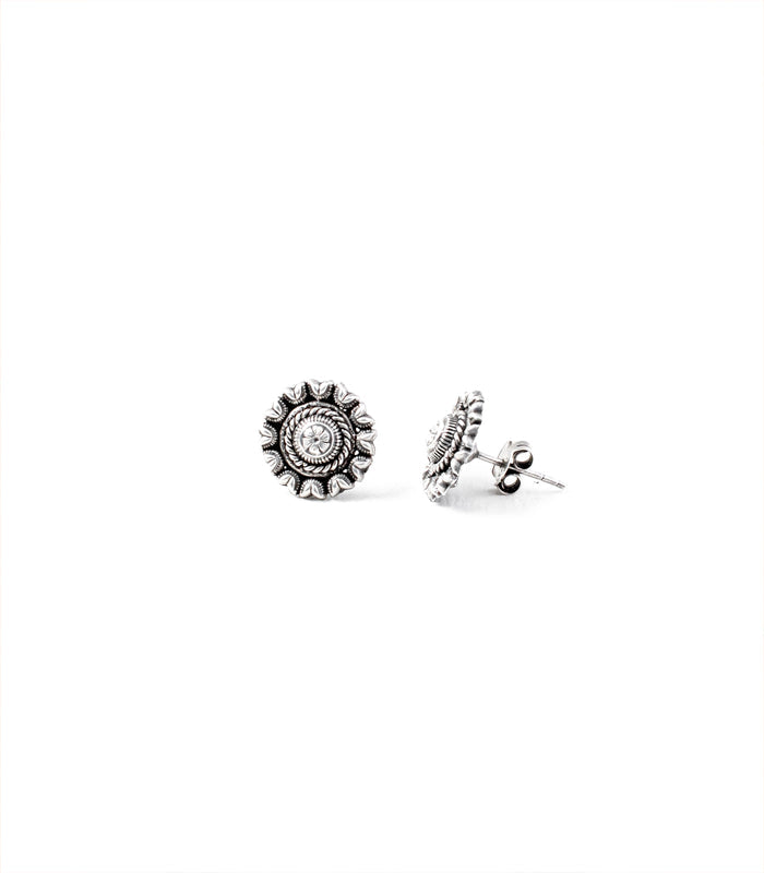 Multilayered Divine Wheel Oxidized Tops (Silver)