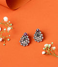 Multistone Leafy Arc Oxidized Tops (Silver)