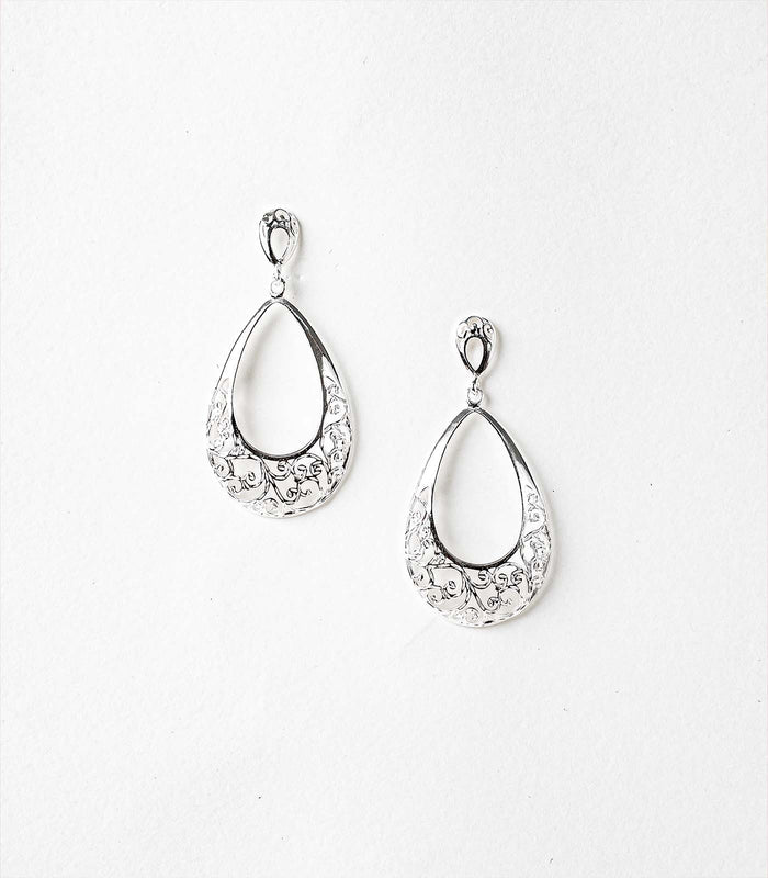 Mystic Dangling Drops Earrings (Silver)