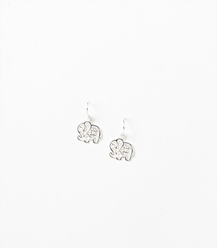 Mystic Designer Elephant Earrings (Silver)