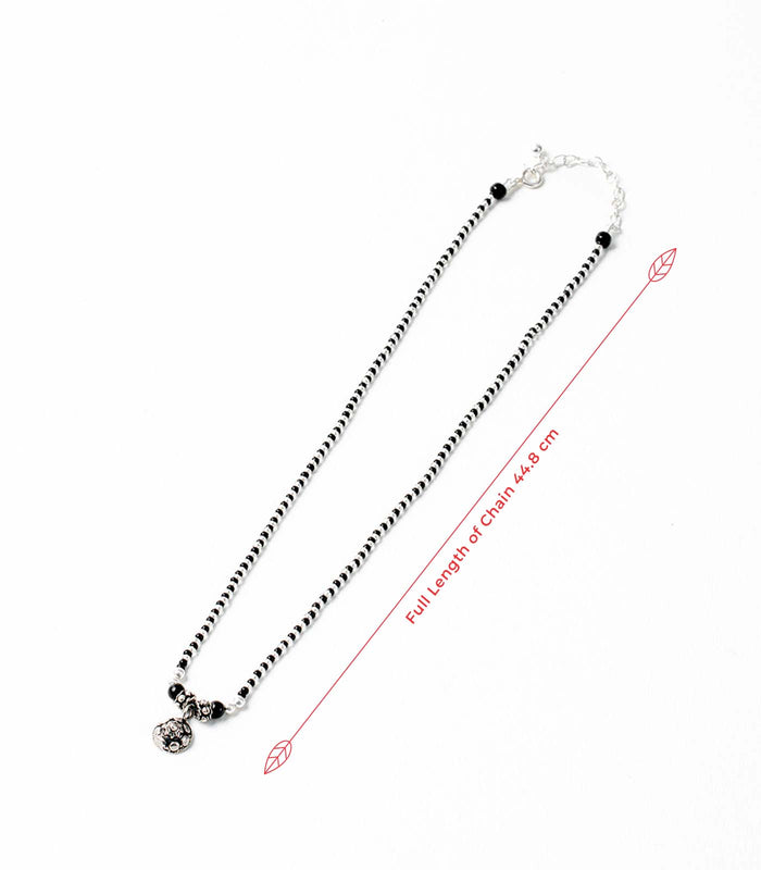 Mystic Floral Core Antique Mangalsutra (Silver)
