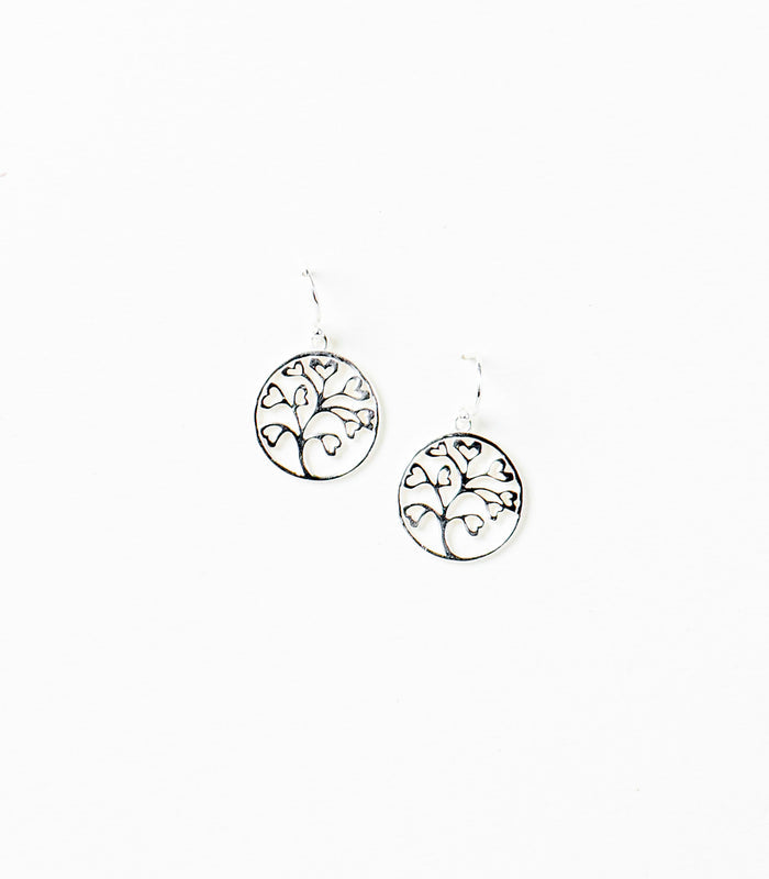 Mystic Love Tree Earrings (Silver)