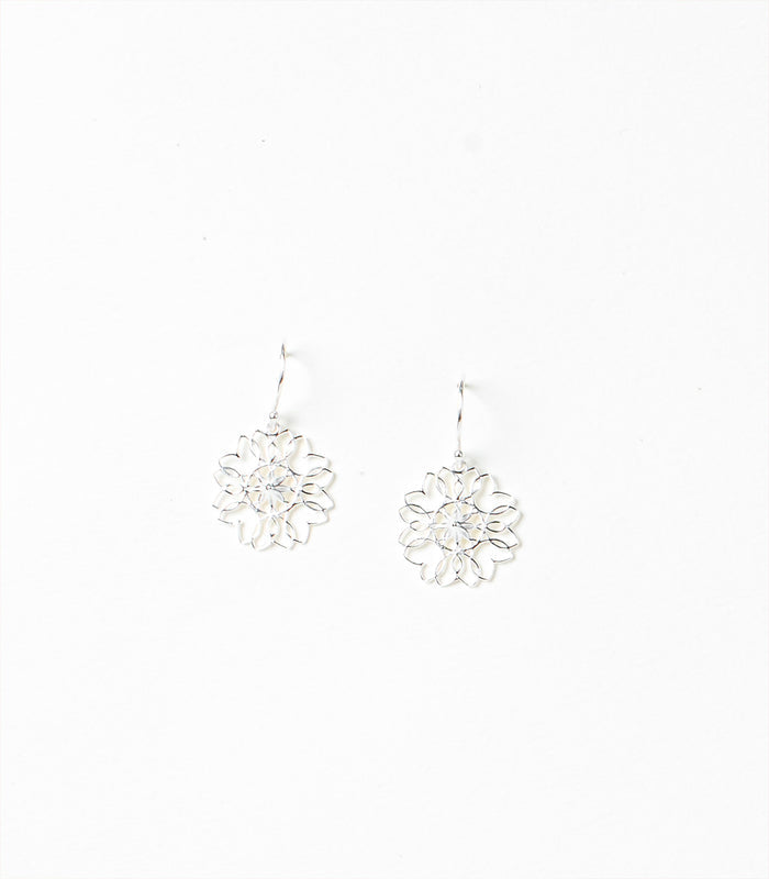Mystic Sunflora  Earrings (Silver)
