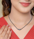 Mystic Swirl Orb Antique Mangalsutra (Silver)