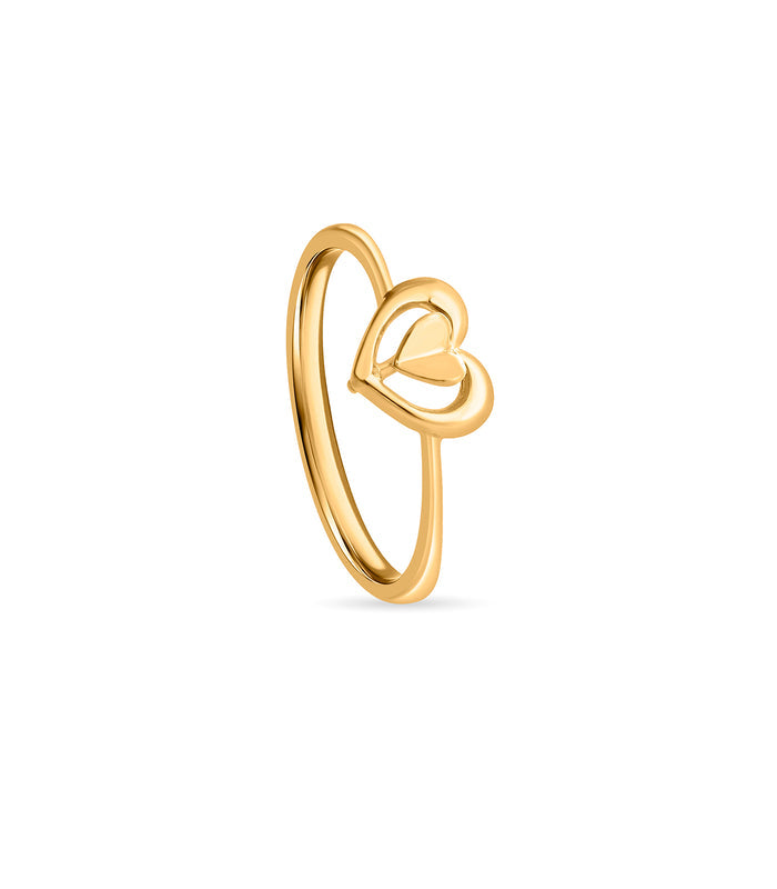 Nested Hearts Gold Finger Ring