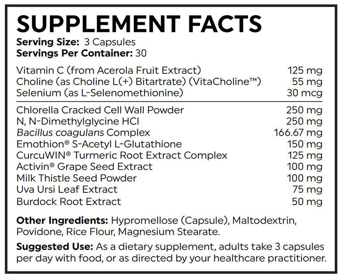 Nutritional Frontiers LivComplete Ingredients