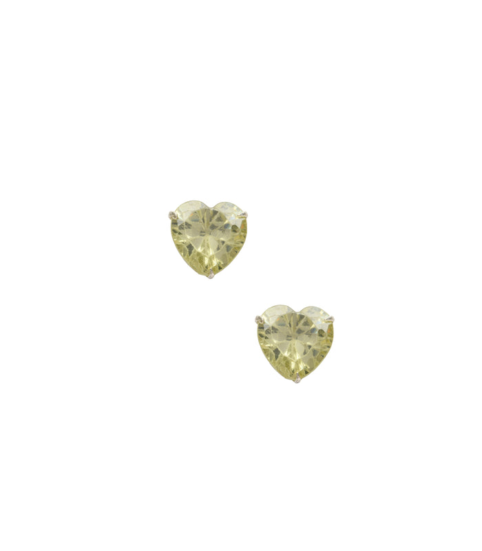 Olive Green Heart Tops (Silver)