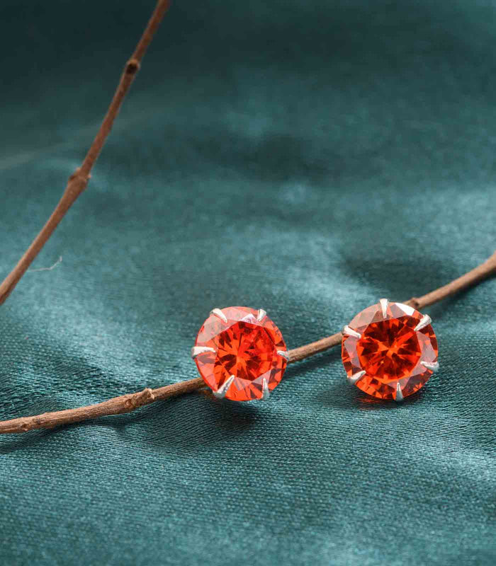 Orange Round Tops (Silver)