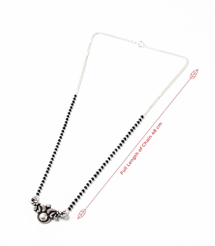 Peacock Motif Antique Mangalsutra (Silver)
