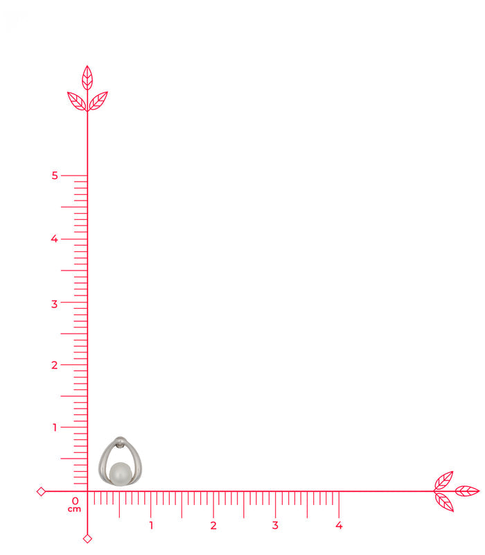 Pearl In A Drop Earrings (Silver)