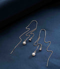 Pearl Sui Dhaga Earrings (Silver)