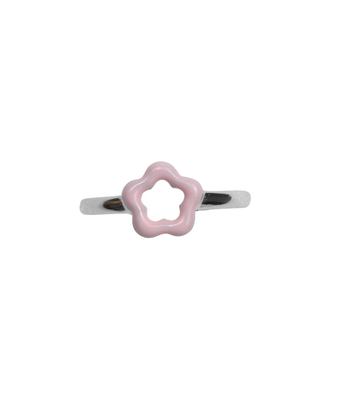 Pestal Flower Finger Ring (Silver)