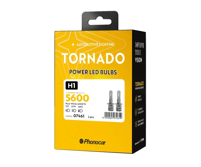 Phonocar 07461 Lampade LED H1 | LED 12V, 5600 Lumen (coppia)