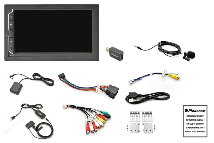 Phonocar VM003 Autoradio 2 DIN COMPATTA, Android 12 Full HD con Radio DAB+ e antenna compresi - TechSoundSystem.com