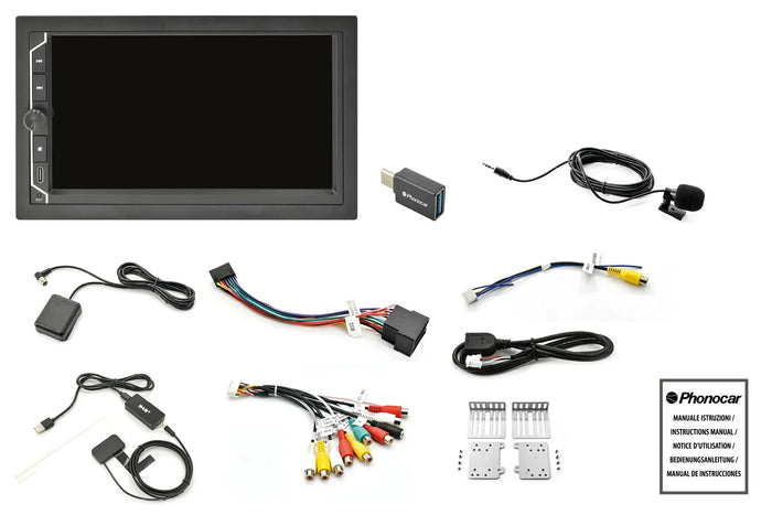 Phonocar VM004 MEDIASTATION ANDROID 12 SUPER COMPATTA monitor 6.75"