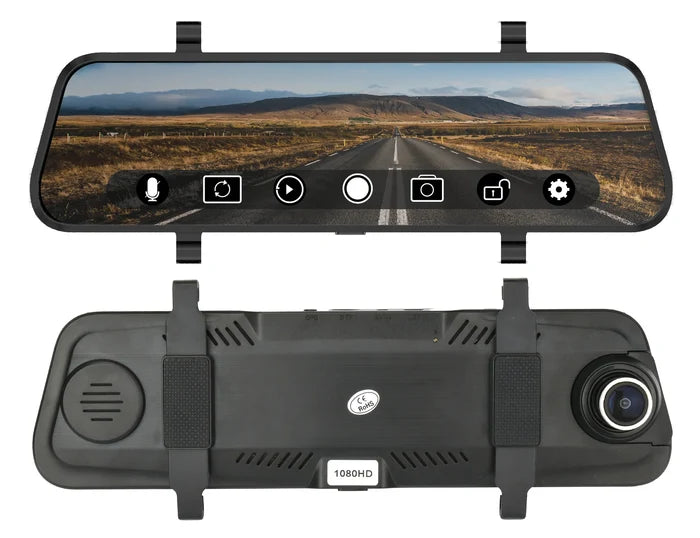 Phonocar VM494 specchietto retrovcisore 9.7" DVR con Retrocamera compresa