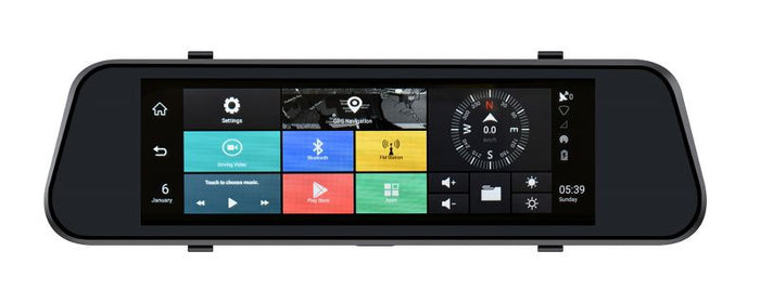 Phonocar VM495 specchietto retrovisore Fullscreen 9.7" Android e DVR con retrocamera - TechSoundSystem.com