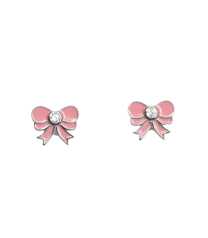 Pink Bow Tops (Silver)