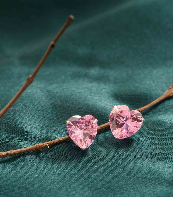 Pink Heart Tops (Silver)