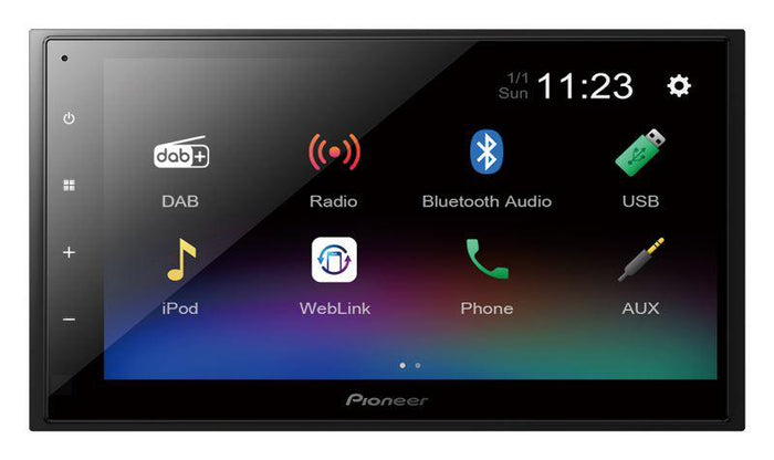 Pioneer DMH-A340DAB autoradio 2 DIN da 6,8'', DAB+, USB, WebLink, Bluetooth, FLAC - TechSoundSystem.com