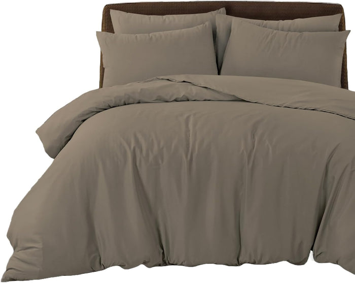 Plain Duvet Cover Set Soft Microfiber - 3Pcs