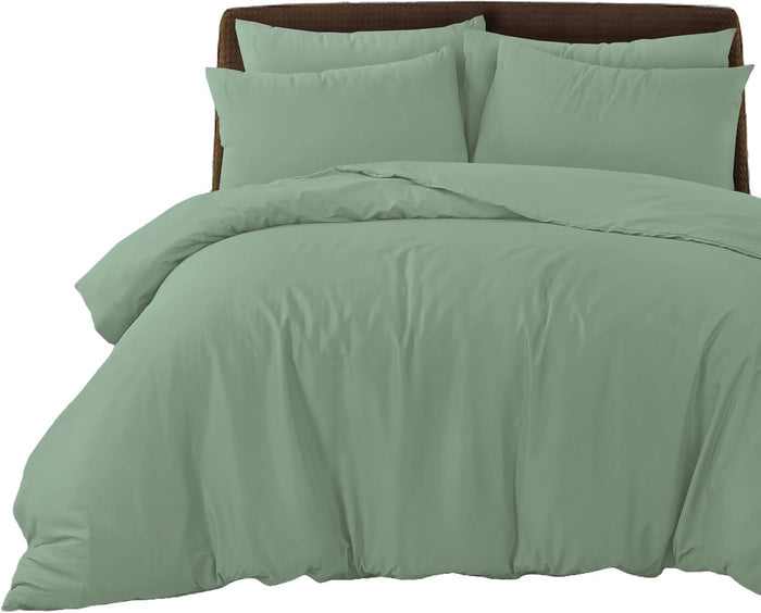 Plain Duvet Cover Set Soft Microfiber - 3Pcs