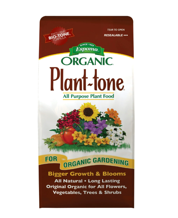 Espoma Organic Plant-tone All Purpose Plant Food packaging on a white background