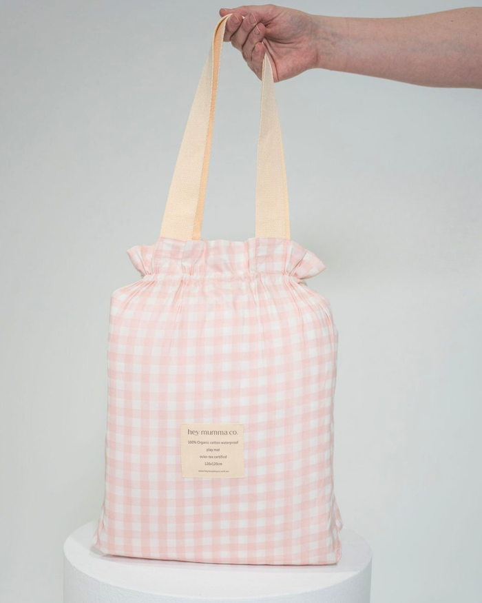 Play Mat - Pink Gingham