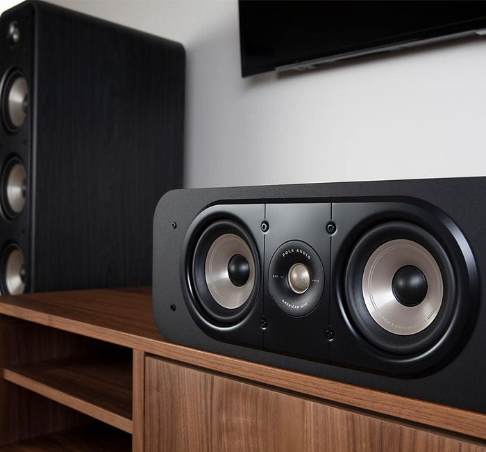 POLK AUDIO S30e Diffusore centrale a 2 vie bass reflex posteriore Power Port, NERO - TechSoundSystem.com