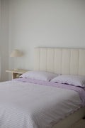 Pre Order Waterproof Queen Quilt Cover - Lilac Gingham