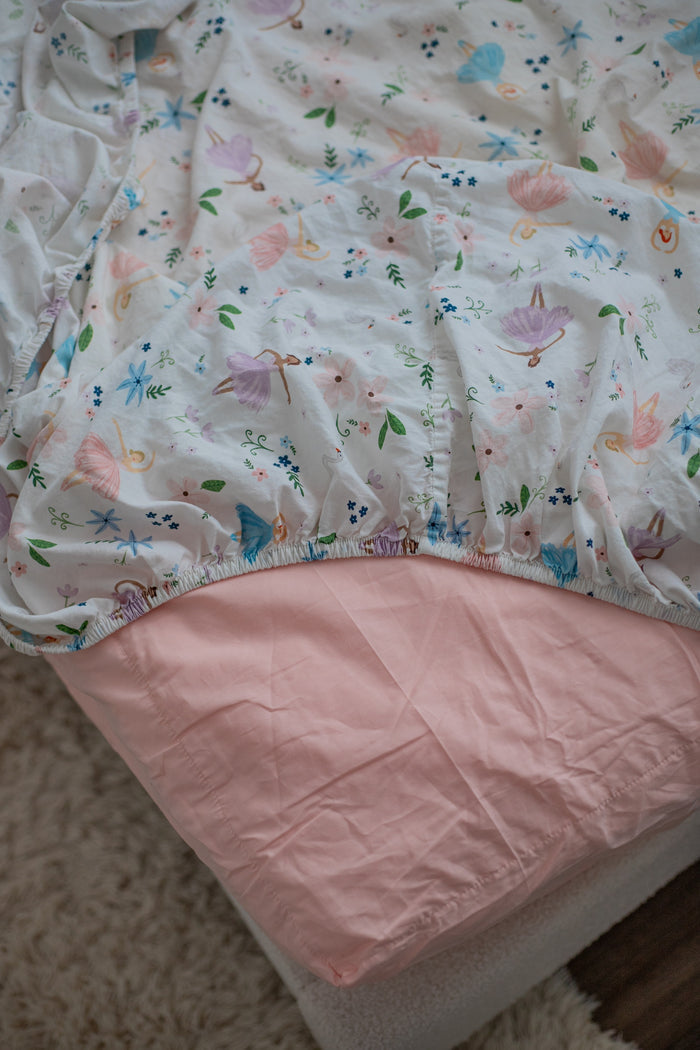 Pre Order Waterproof Single Fitted Sheet - Solid Pink