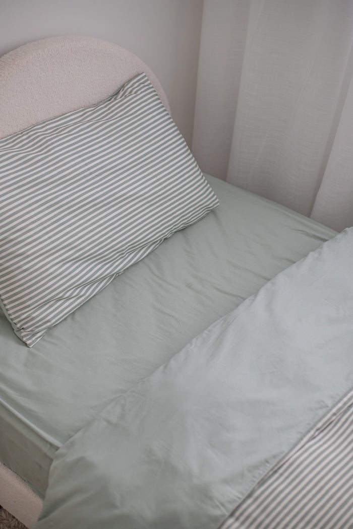 Pre Order Waterproof Single Fitted Sheet - Solid Sage
