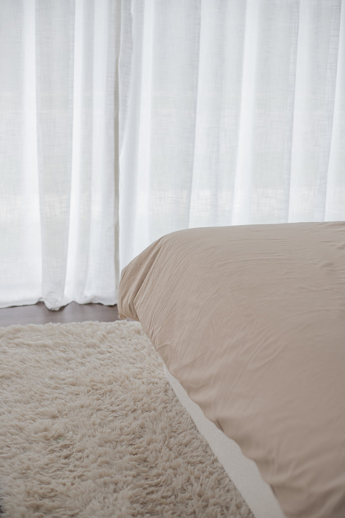 Pre Order Waterproof Single Quilt Cover - Beige Gingham