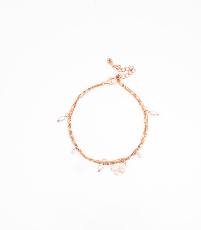 Premium Butterfly Beads Bracelet (Silver)