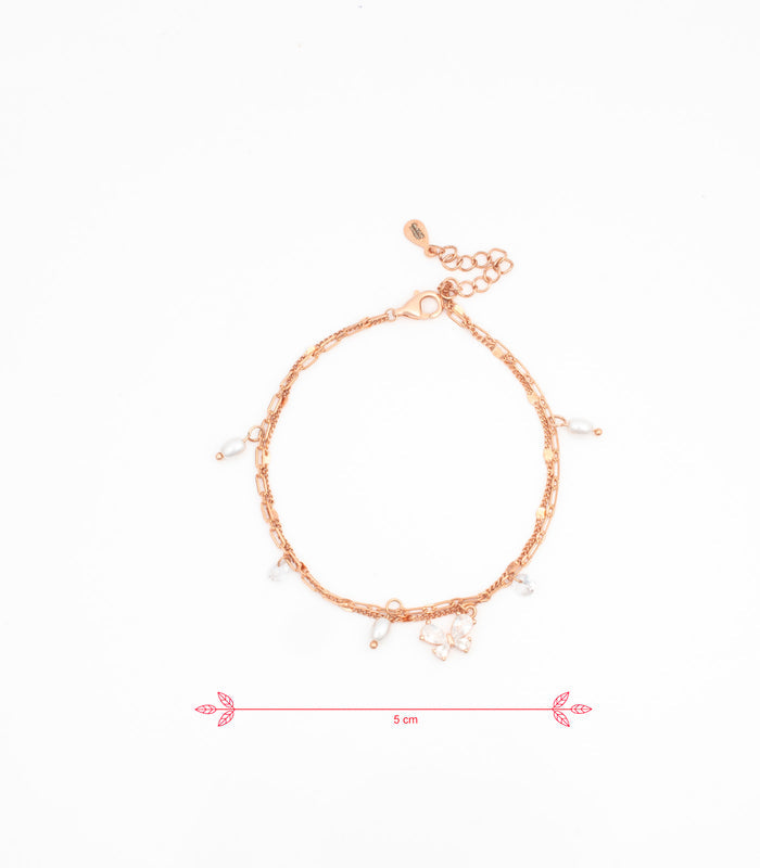 Premium Butterfly Beads Bracelet (Silver)