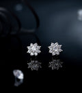 Premium Zircon Blooming Flower Tops (Silver)
