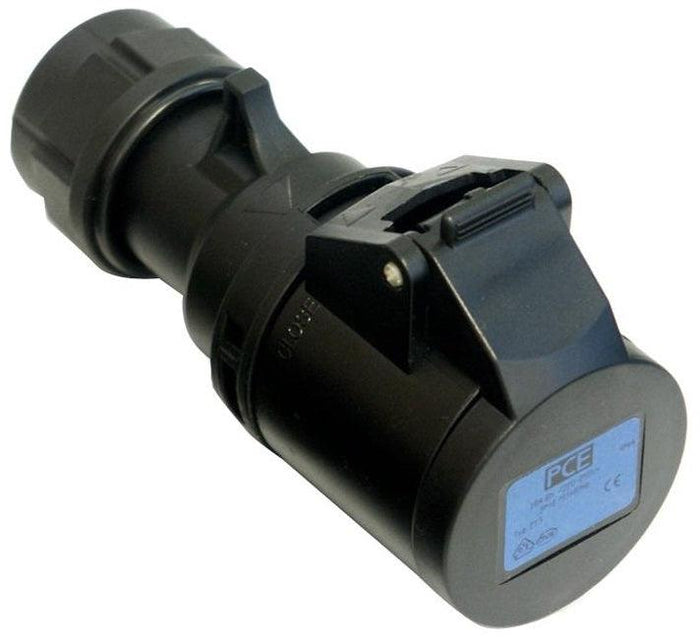 PROLUNGA CORRENTE 25 METRI CEE 16A+T IP44 3POLI CAVO NEOPRENE/H07RN-F 3x2.5 SPINA-PRESA MASCHIO-FEMMINA NERE - TechSoundSystem.com