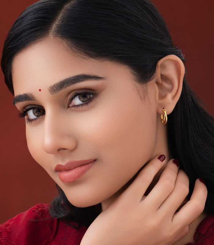 Radiant Hoops Gold Earrings