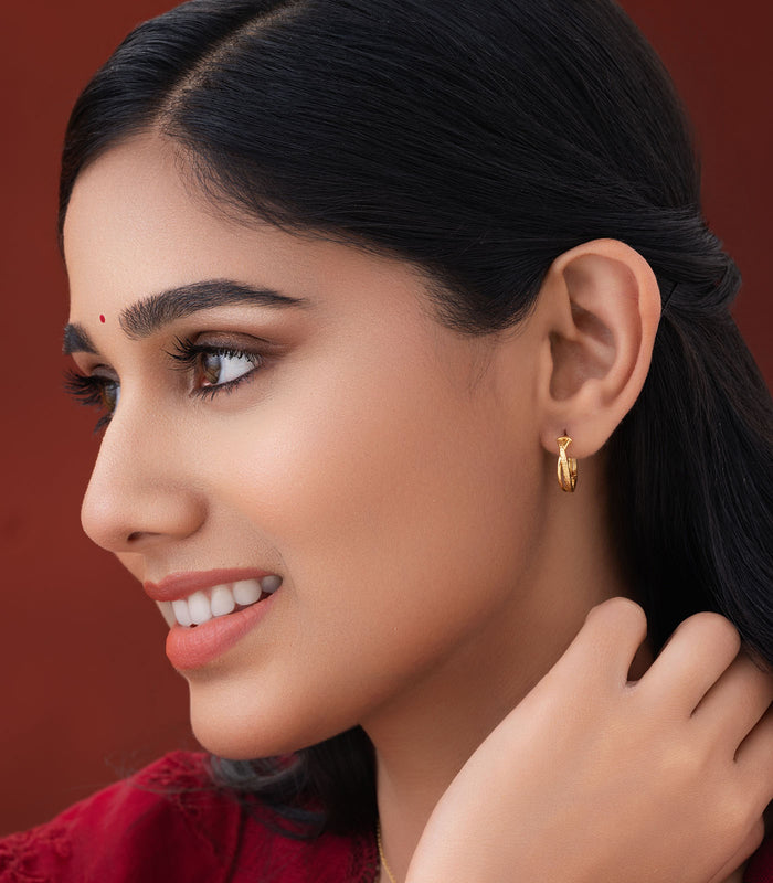 Radiant Hoops Gold Earrings