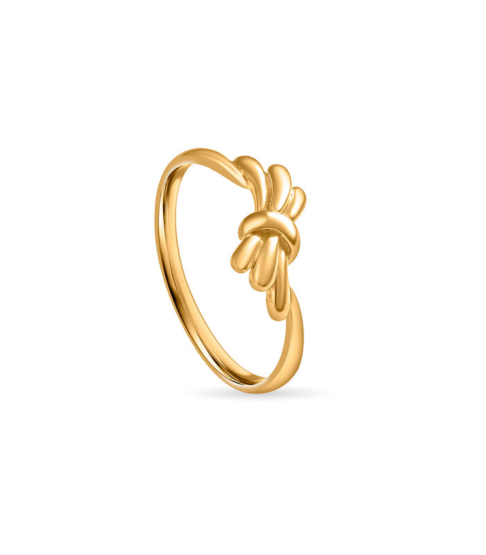 Radiant Knot Gold Finger Ring